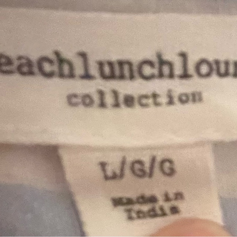 Beach Lunch Lounge Button Down Flowy Stripes Spri… - image 2